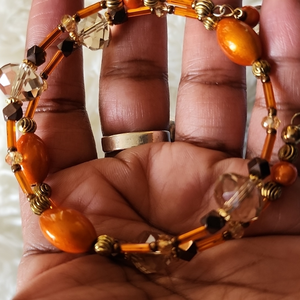 Beautiful Handcrafted Beaded Double Loop Wrap Bra… - image 5